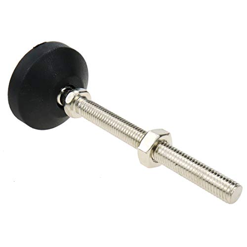Image of 4Pcs M10x80 Thread Furniture Glide Swivel Leveling Mount Heavy Duty Machine Feet 2 inch Dia Metal Adjustable Feet