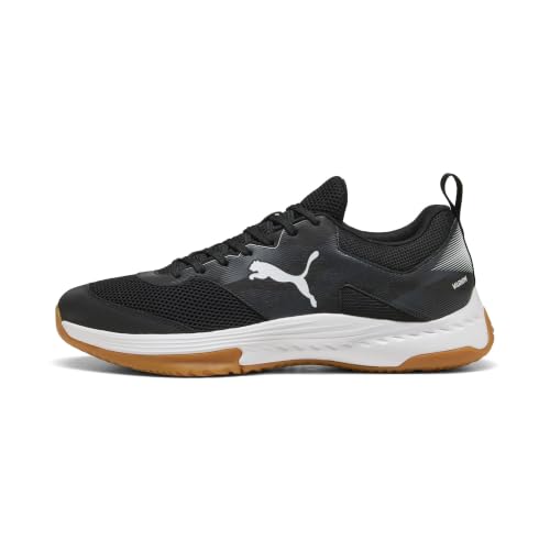 Puma VARION 3 Indoor Unisex Hallenschuhe Sneaker Schnürschuh 109096 01 Black- White – Ansicht 3