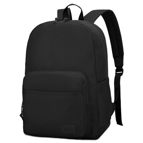 VASCHY Mochilas Escolares, Mochila Adolescente Ligera Mochilas Colegio Niña Niño Mochila Instituto Universidad para Hombre Mujer Mochilas Tipo Casual para Escolar Viaje Trabajo, Negro