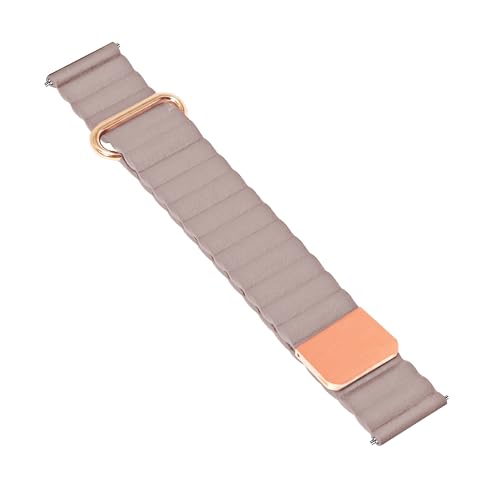 Image of ACM Watch Strap 20mm compatible with Compaq Q Watch Smartwatch | Magnetic Leather Luxury Belt Band