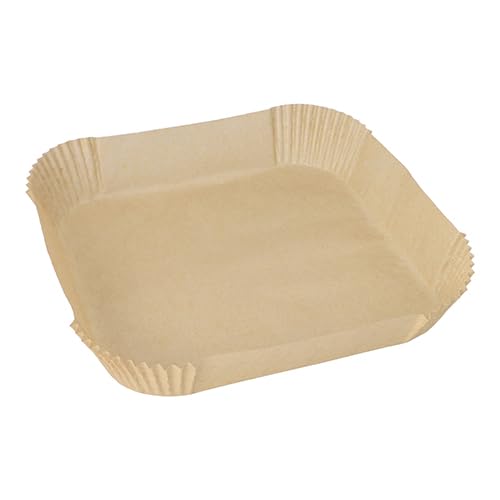 1000 papeles de horno de 23 cm x 23 cm x 4,5 cm marrón para freidoras de aire caliente