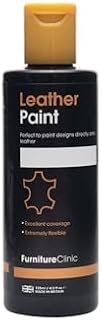 Furniture Clinic Leather Paint - For painting all leathers: footwear, handbags, clothing, etc. Flexible and Durable (Black, 50ml)