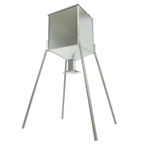HECASA 450LB Capacity Big Game Gravity Deer Feeder Galvanized Steel Hunting w/o Foot Kit