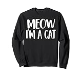 meow i'm a cat - costume di halloween felpa