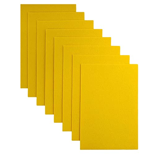 Image of Jtnohx Stiff Felt, 2mm Thick Felt Sheets for Crafts, 8 inchx12 inch Hard Felt Fabric Squares 8Pcs for DIY Projects (Yellow)