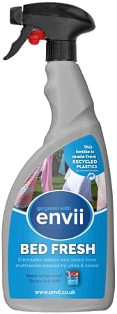 envii Bed Fresh - Mattress Cleaner and Deodoriser - Stain and Urine Remover - Bed Freshener Spray - 750ml Spray
