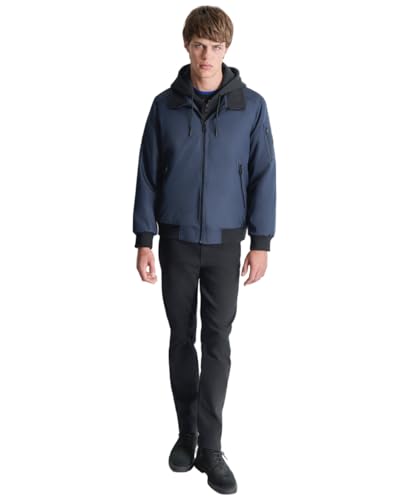 Image of DKNY Men's Water Resistant Hooded Durable Casual Jacket