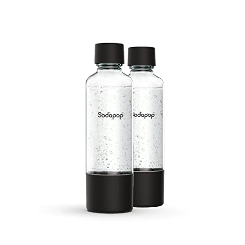 Sodapop PET-Flaschen-Set Logan, Ersatzflaschen ausschließlich für Sodapop Wassersprudler Logan, BPA frei, 2x 850 ml
