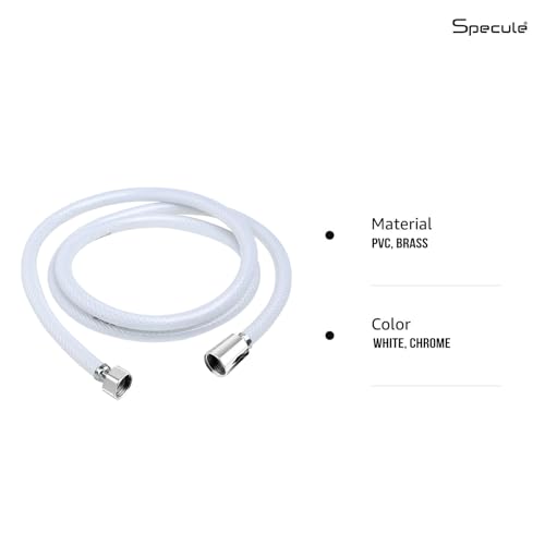 Image of 1.5 Meter PVC High Pressure Flexible Tube Shower Hose Pipe /Hand Shower Pipe /Health Faucet Tube Jet Spray Pipe (Chrome) (Brass Parts)