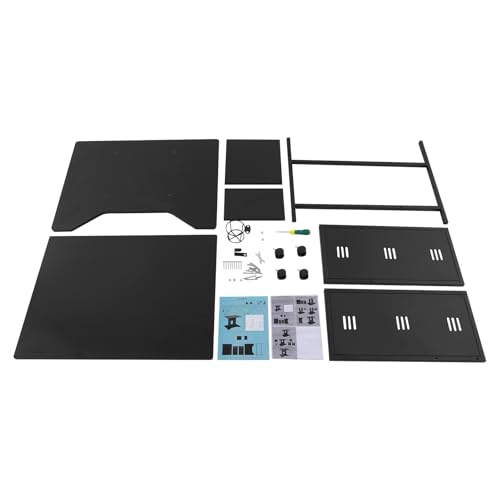 Bureau d'ordinateur mobile gain de place de 80 x 60 cm noir robuste