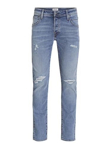 Jean slim JJIGLENN JJFOX CB 108 JACK & JONES en denim bleu pour homme