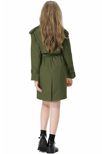 Image of Betusline Womens & Girls Waterproof Trench Coat Double Breasted Lapel Overcoat Outerwear, 3 Years - Women 2XL