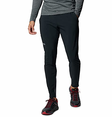 Columbia Rogue Runner - Pantalón de tren para hombre, negro/negro, talla S