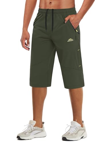 Amazon.com: MAGCOMSEN Men's Capri Pants Outdoor Quick Dry Knee