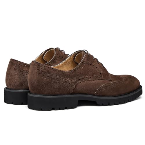 Men's Dress Shoes Wingtip Genuine Cowhide Leather Oxfords with Brogue Derby Shoes for Wedding, Business, Fomal Occasions4