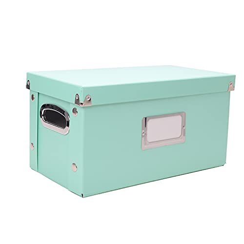 Image of Snap-N-Store Vinyl 45 Record Box, for 45 RPM Vinyl Storage, 8.25 x 7.5 x 14.5 Inches, Mint, SNS02417