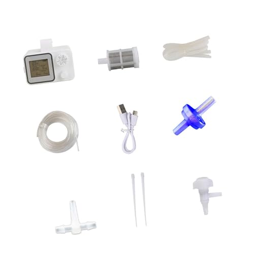 FROMCEO Sistemas automáticos de riego de plantas, temporizador programable con pantalla LCD con caudal ajustable para uso en balcón, jardín, dispositivo inteligente de riego para el cuidado de las