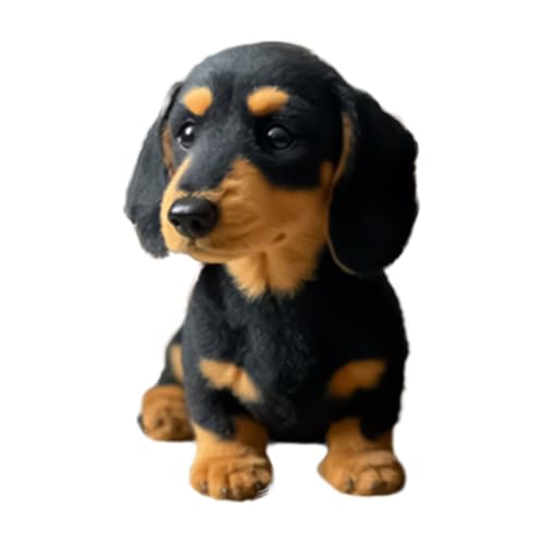 Generisch Dackel-Emotionale Heilung Auf Abruf, Niedlich Dackel Kuscheltier, Ultra Soft Dackels Hund Plüschtier Stofftier, Interaktives Realistisches Dackels Hund Spielzeug Für Kinder, Erwachsene(A)