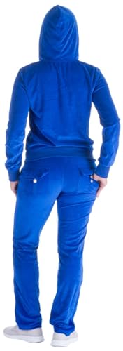 Image of LeeHanTon Sweat Suits for Women Set Comfortable Sweat Outfits Workout Suit Zip Velour Hoodie and Jogger Sport Suit