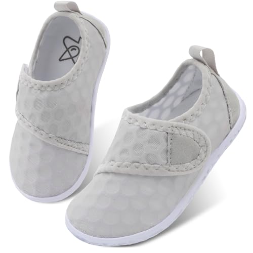Image of LeIsfIt Toddler Water Shoes Boys Girls Barefoot Aqua Socks Kids Breathable Quick-Dry Swim Shoes for Beach Pool Surf