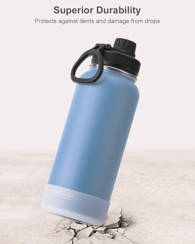 Image of koodee Insulated Water Bottle, 32 oz Stainless Steel Double Wall Vacuum Wide Mouth Sport Bottle with Leakproof Spout Lid (Royal Blue)