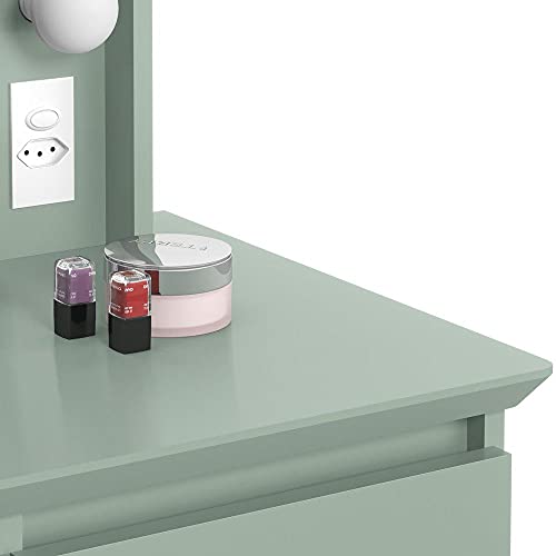 Penteadeira Camarim Strass Verde Bellagio - Patrimar Móveis