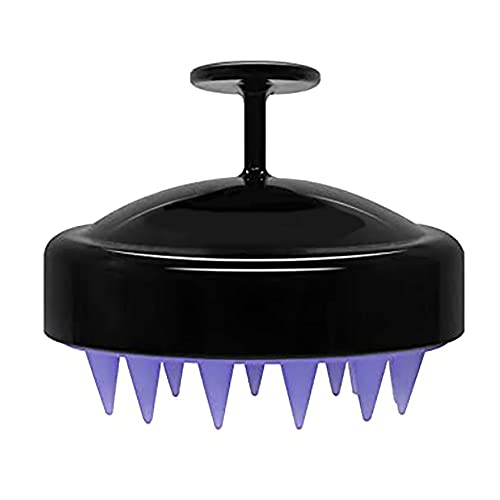 Hair Shampoo Brush with Soft Silicone Scalp Massager, U-MATE Black Scalp Care Hair Brush for Men Women Kids Pets