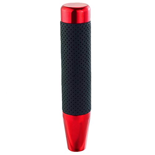 Arenbel 7" Long Weighted Gear Shifter Knob Leather Covered Alloy Car Stick Shift Lever Handle Fit Most Manual Vehicles, Red #TOP6