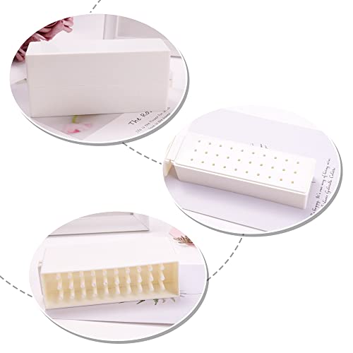 BAIWANLHC Nail Drill Storage Box Small Nail Drill Organizer Container Serviceable Nail Drill Bit Case Holder for Salon and Household - Image 4