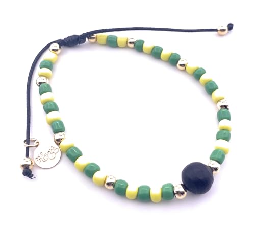 Babalawo Ide of Orula Bracelet with Natural Azabache Perfect Duo for Santeria Religion Yoruba for Woman and Men3