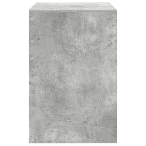 Bureau gain de place gris béton 100x50x76 cm solution télétravail efficace