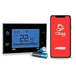 VEMER VE788700 TUO WIFI BATTERIA - Termostato WiFi a Batteria Smart - Cronotermostato WiFi Controllabile da Smartphone con APP iOS e Android, Compatibile con Alexa e Google Home, Nero