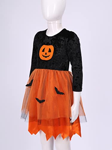 Freebily Costume da Zucca Bambina Tutu Arancione