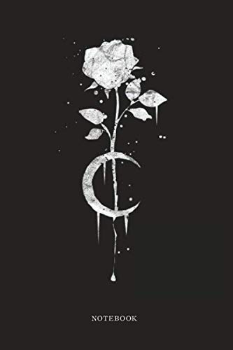 Notebook: Gothic Moon Rose - Occult Notebook, Journal Diary (College Ruled Lined Pages)