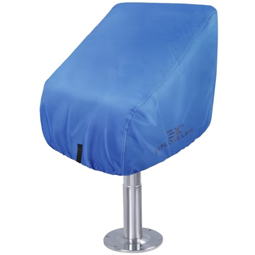 Explore Land Boat Captain Chair Cover - Waterproof 600D Heavy Duty Boat Caption Seat Cover - 24W x...