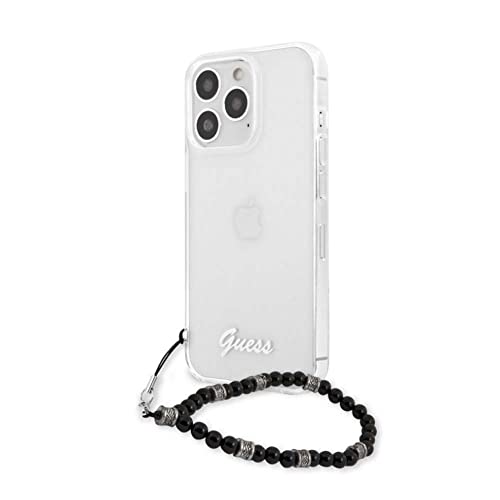 Guess GUHCP13XKPSBK Coque de Protection pour iPhone 13 Pro Max 6,7" Transparent Black Pearl