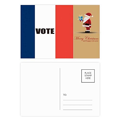 Cartes postales de remerciement drapeau français pour événements civiques x20