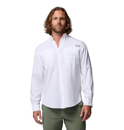 Columbia Men's Tamiami 2 Long Sleeve Shirt, Long Sleeve Shirt, White, XX-Large