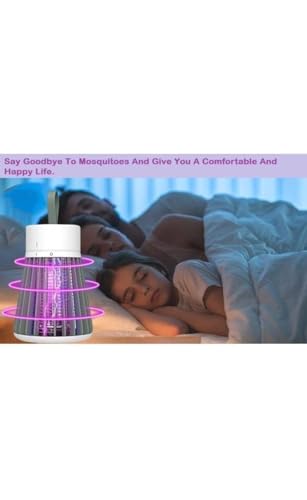 Image of Mosquito Killer Lamp, Eco Friendly Bug Zapper USB Powered Dual Mosquito Zapper with UV Light Lamp for Home Indoor Garden Outdoor (White)