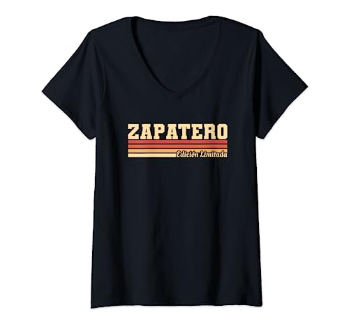 Mujer Zapatero Edición Limitada Zapatería Camiseta Cuello V
