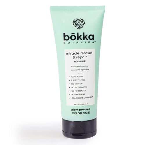 BOKKA BOTANIKA Plant Powered Color Care Miracle Rescue & Repair Masque 8oz/237ml