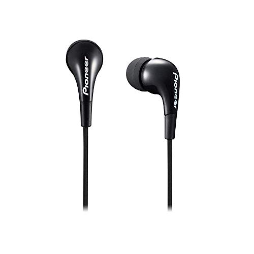 Pioneer in-Ear Earbuds, Lightweight Headphones Crystal Clear Sound (Black)