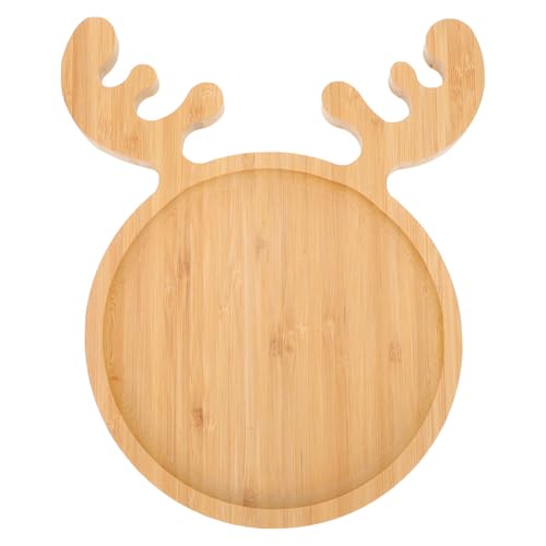 Garneck Bamboo Plate Snack Box Container for Boys and Girls Fruit Dessert Kitchen Tableware