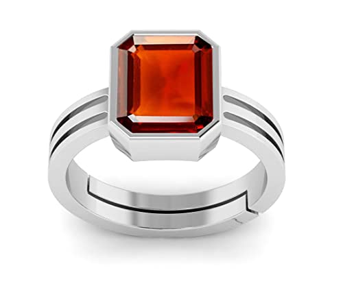 Bague réglable en hessonite à porter au quotidien pour harmonie