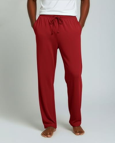 Image of Real Essentials 3 Pack: Men's Pajama Pants Soft PJ Lounge Bottoms Loungewear Pijamas Elastic Waist Pockets (Big and Tall)