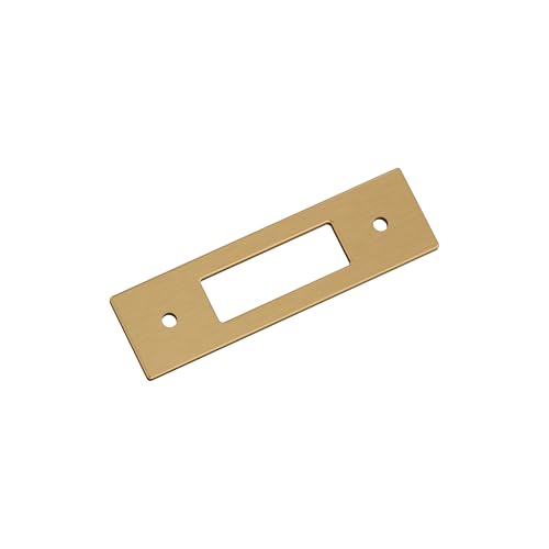Image of Amerock Medora 3 inch Champagne Bronze Backplate | Decorative zinc cabinet hardware backplate designed to complement knobs and pulls while protecting cabinet surfaces