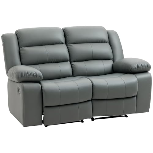HOMCOM 2-Sitzer Relaxsessel, Fernsehsessel mit Liegefunktion, 135°...
