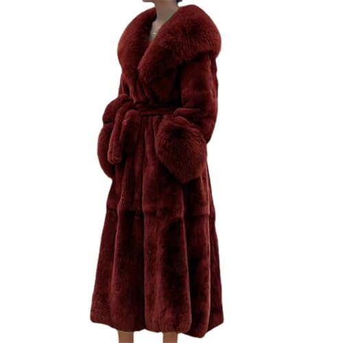 Women Slim Overcoat Coats Faux Fur Long Winter Thick Long Parkas4