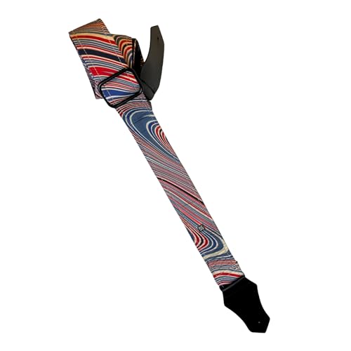 [Get'm Get'm] �M�^�[�X�g���b�v Good Vibes 2�g Guitar Strap, Groovy Red White & Blue
