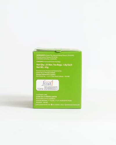 Image of Makaibari Apoorva Green Valley Forest Honey and Lemon Darjeeling Green 25 Tea Bags | Comforting & Refreshing Flavour | Rich in Anti-oxidants | Low-Caffeine | Made With Finest Ingredients